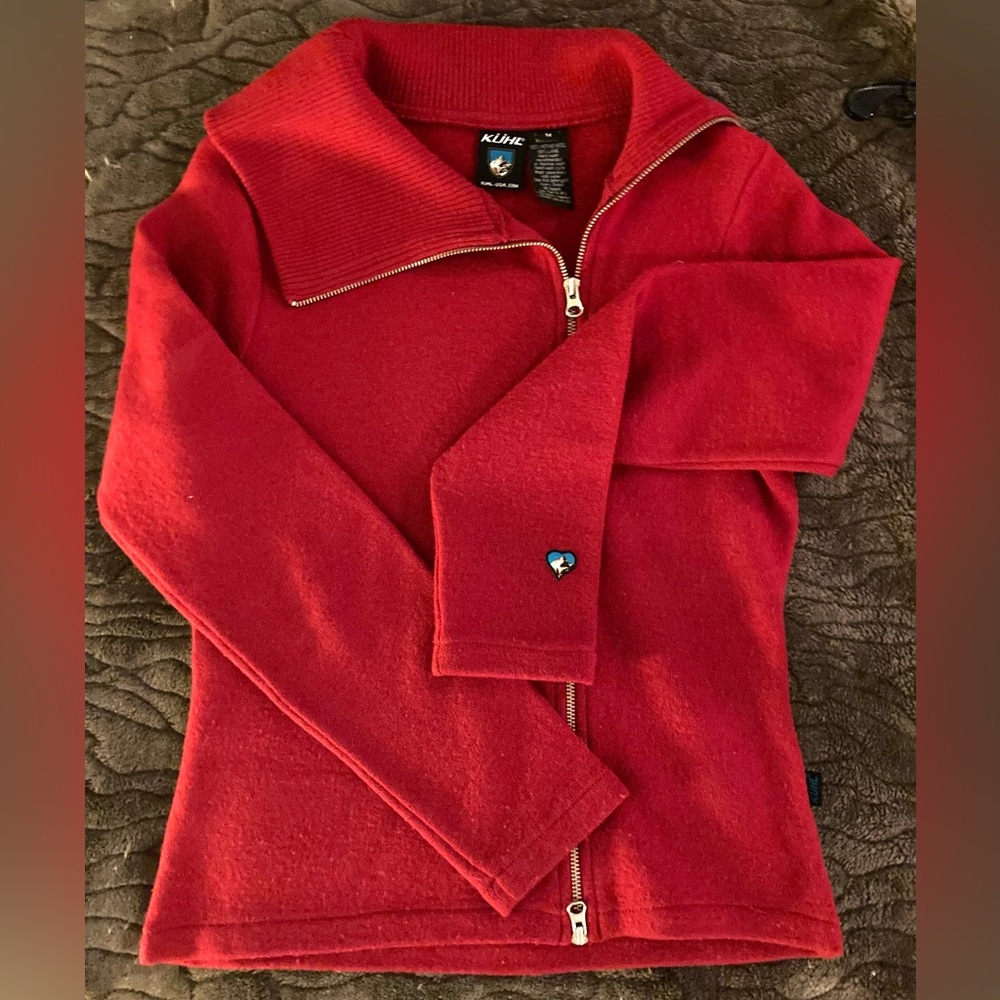 Kuhl Prague Full Zip Merino Wool Sweater Jacket. Size Medium.